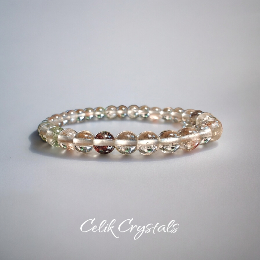 Garden Quartz Bracelet From Brazil Natural Stones 6mm Healing Bracelet Unisex